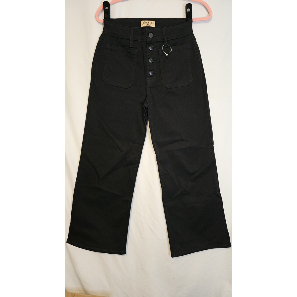 Gilded Age Jeans Wide Leg Black Size 26
